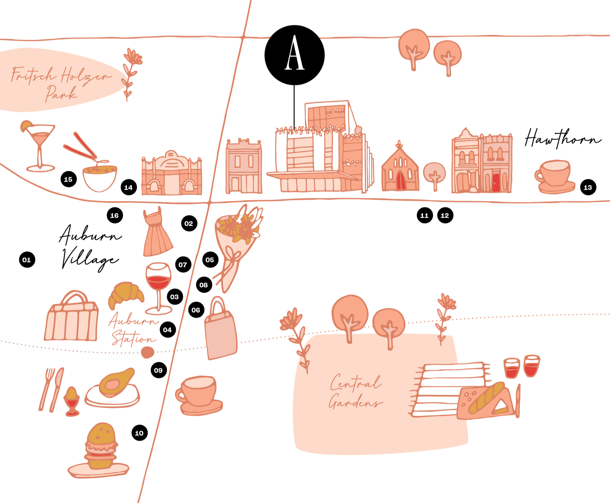 Auborn Lane Map